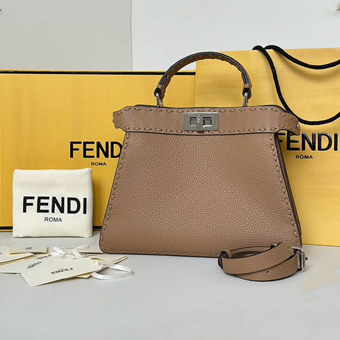 fendi peekaboo small top‑handle handbag